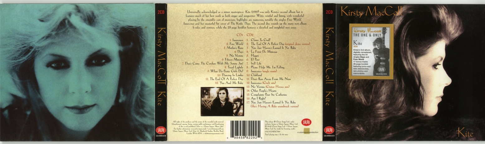 Kirsty MacColl『Kite』の2012年再発2枚組CD。英Salvo版CD